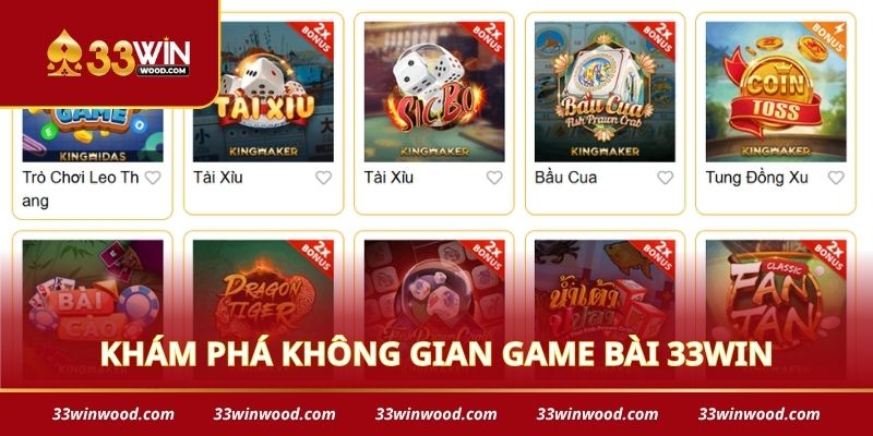 Khám phá không gian game bài 33win